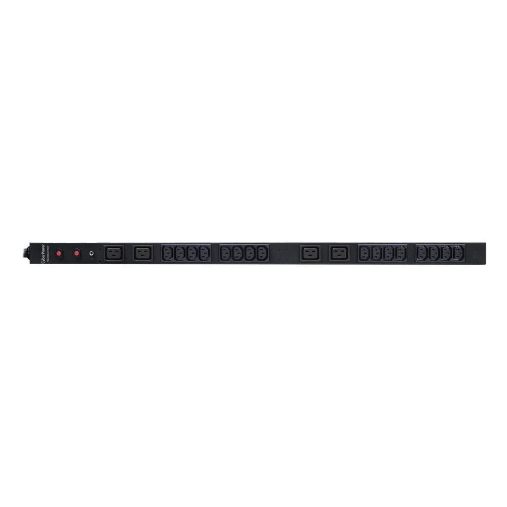 PDU Básico para Distribución de Energía, Entrada 200-230 Vca NEMA L6-30P, Con 16 Tomas C13 y 4 C19, de Instalación Vertical, 30 Amp, 220 Vca