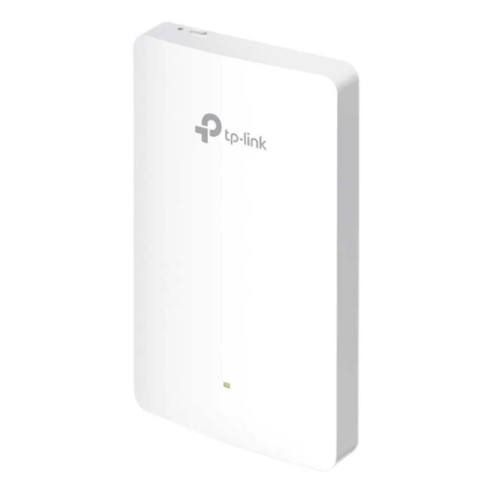 Punto de acceso Omada doble banda 802.11ac, PoE 802.3af/at, MU-MIMO, MIMO 2x2 diseño placa de pared con tres puertos adicionales, soporta hasta 100 clientes.