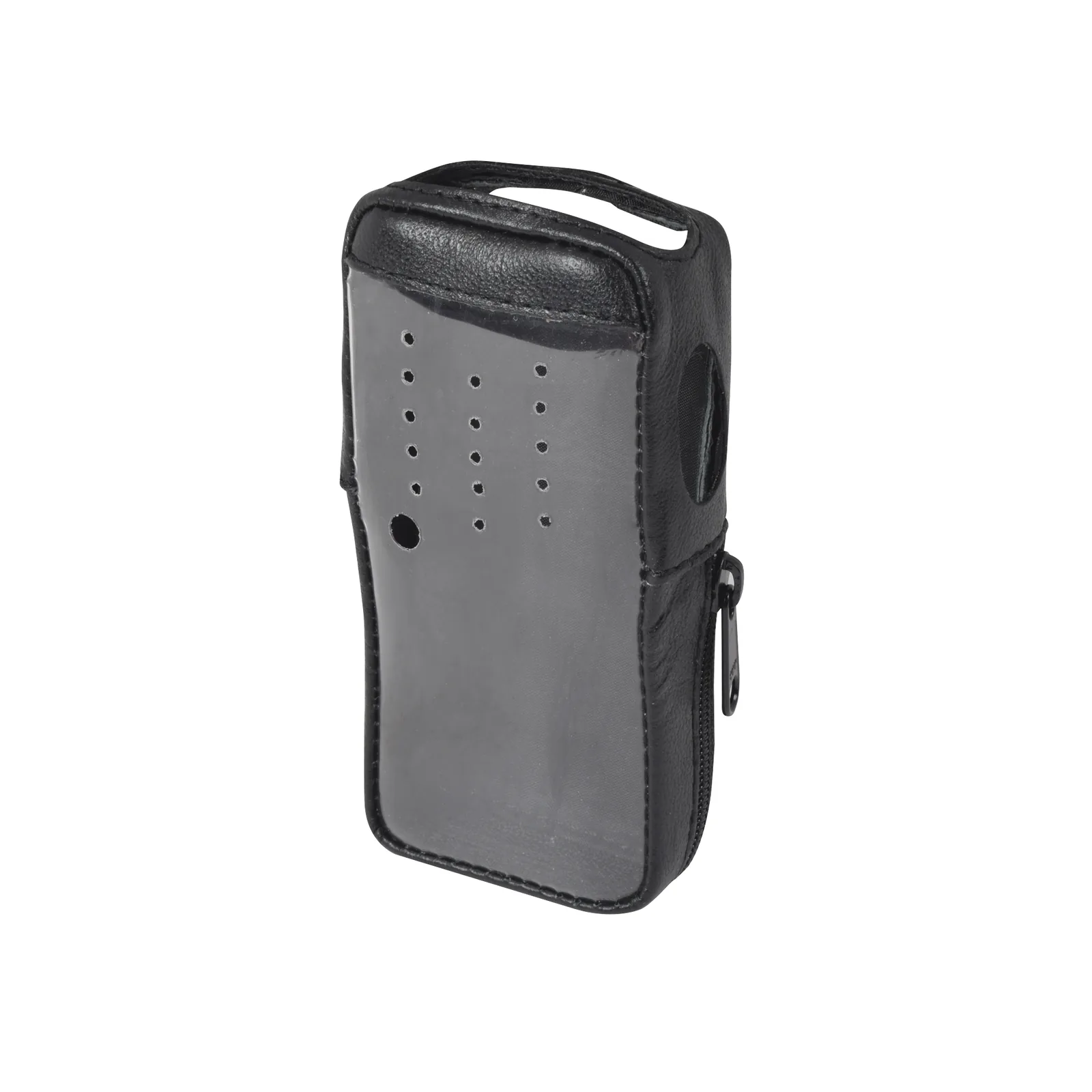 Funda para Radio Portátil / Piel Reforzada con Frente Transparente / Acceso Directo a PTT y Puerto de Accesorios / Para Kenwood TK-2000KV2 y TK-3000KV2