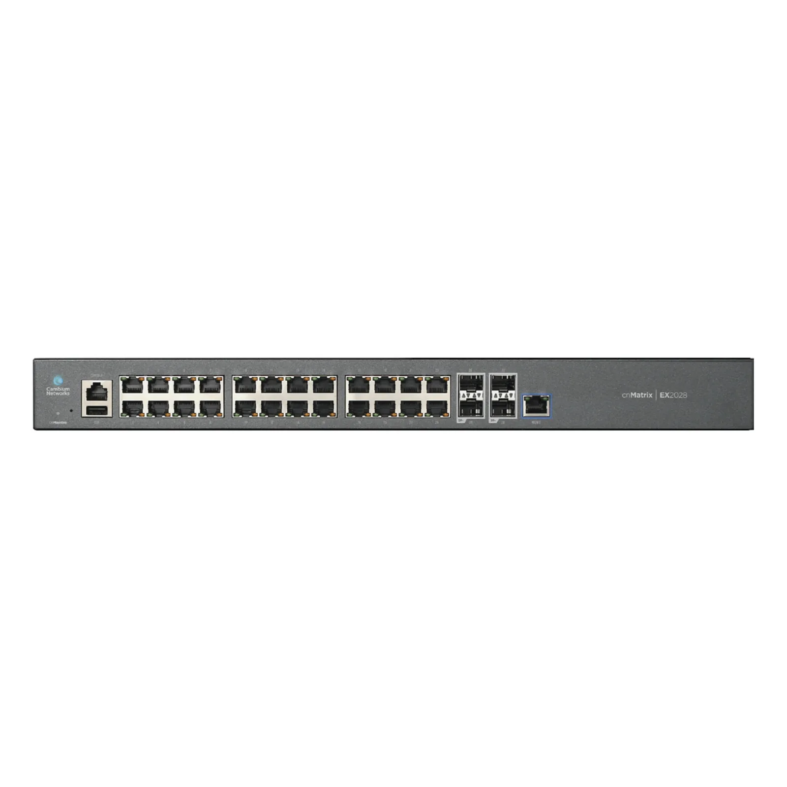 Switch cnMatrix EX2028 capa 3 de 28 puertos (24 Ethernet Gigabit, 4 SFP+) administración desde la Nube (MX-EX2028XXA-U)