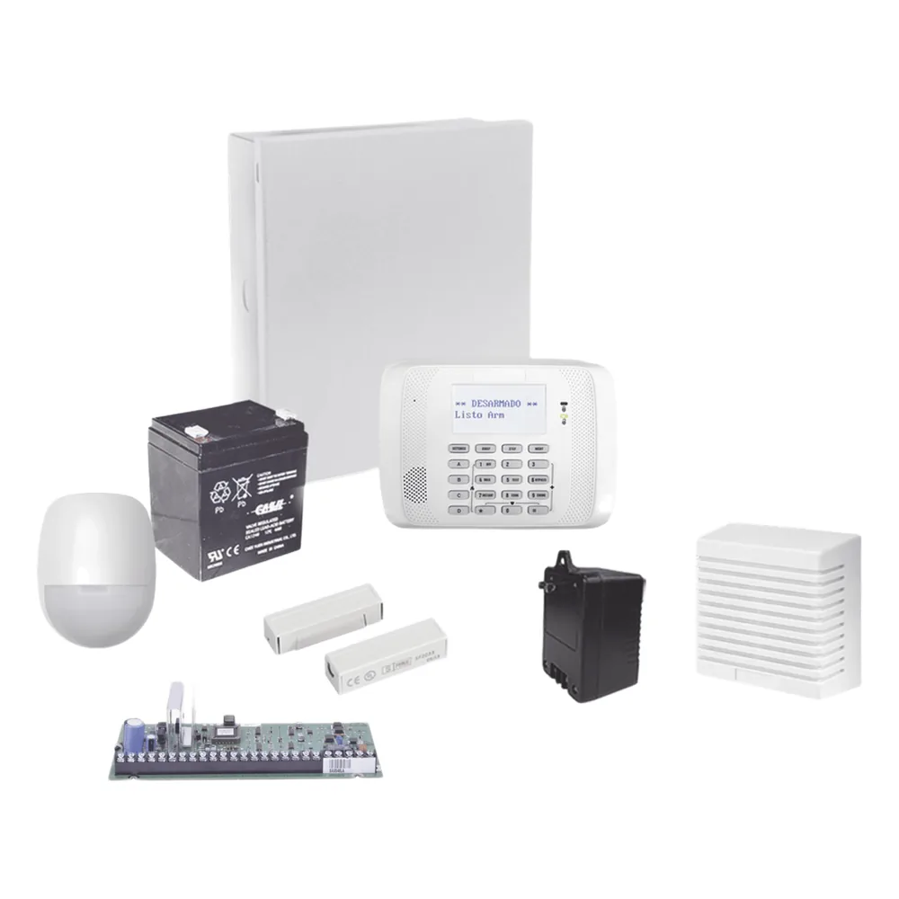 Kit de alarma de intrusión cableado VISTA-48LA con sensor de movimiento, contactos magnéticos, sirena y monitoreo AlarmNet IP/4G
