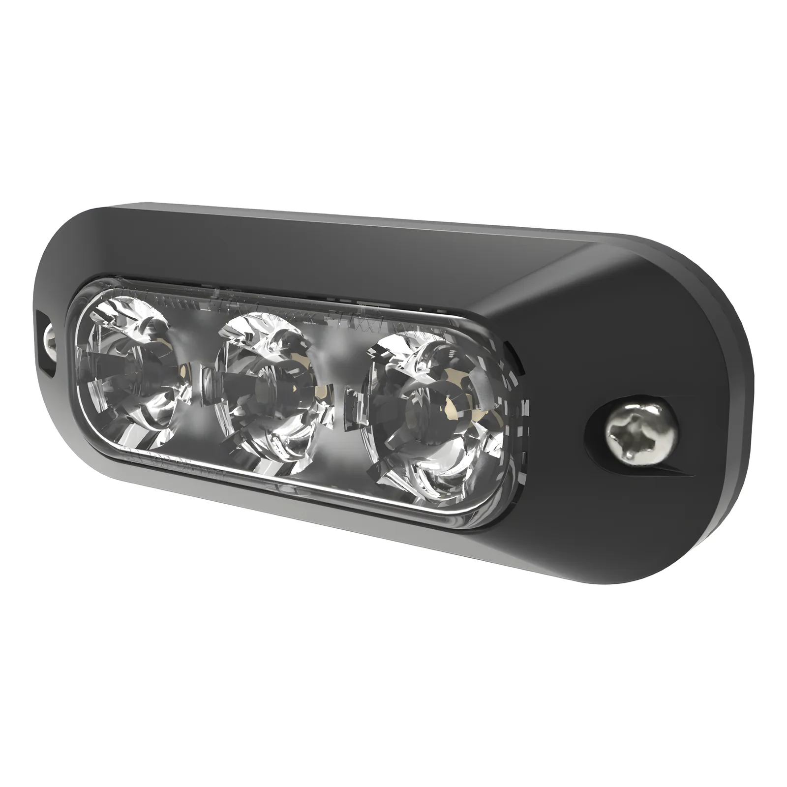 Luz Auxiliar de 3 LED, Ambar, Lente Transparente