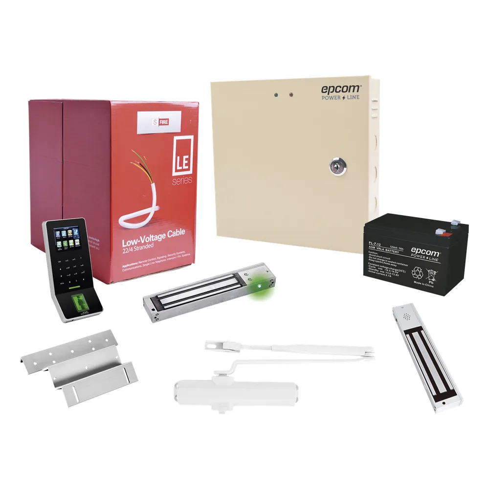 KIT D/ACCESO Y ASIST C/LECT BIOMETRICO INCLUYE "Incluye bobina de cable Gratis"