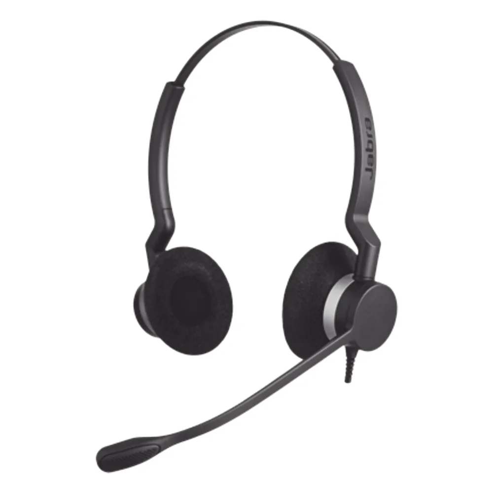 Diadema / Auricular Jabra Biz 2300 Duo / QD / Cable Reforzado / Brazo 360° / Contact Center (2309-820-105)