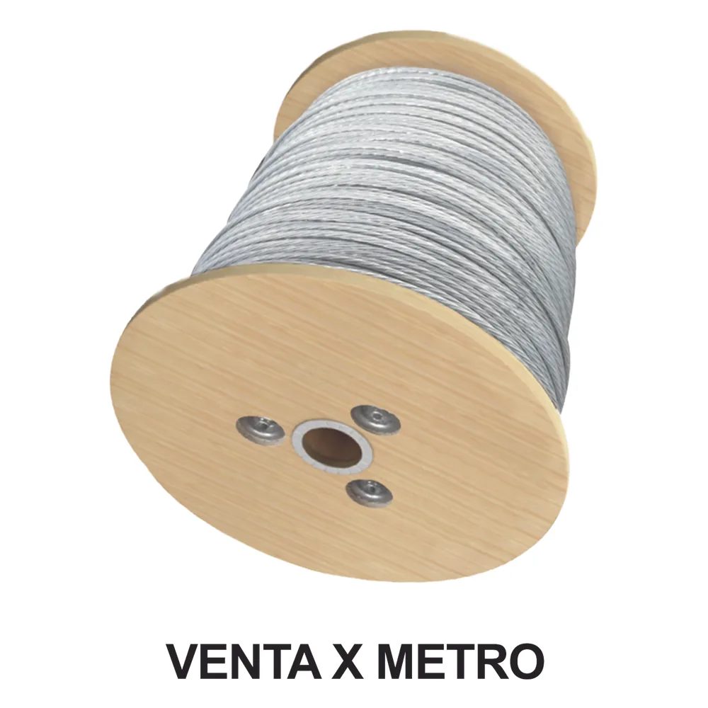 Cable de Retenida de 1/4" de Acero Galvanizado 7 Hilos (Venta por Metro).