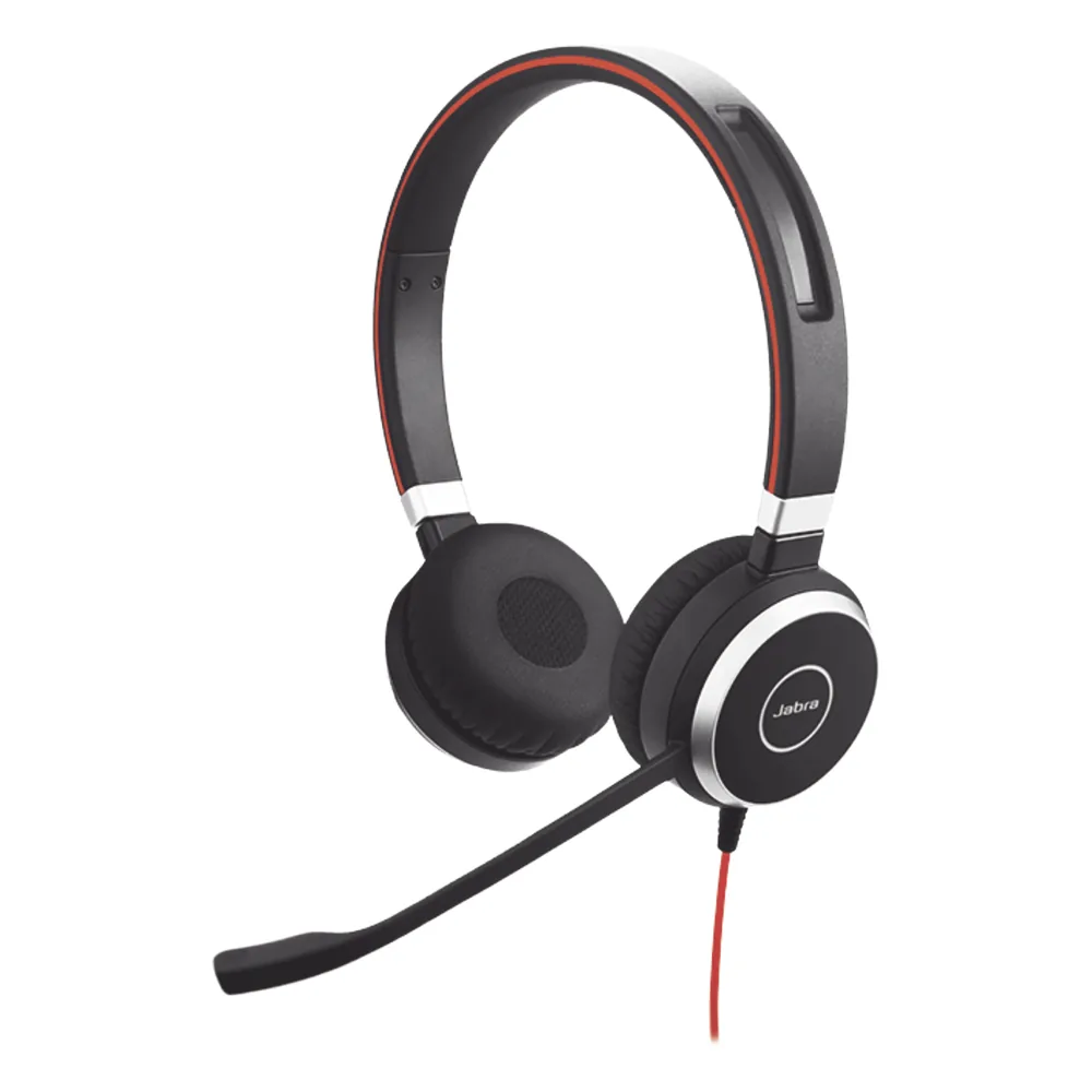 Diadema / Auricular Jabra Evolve 40 Duo / USB y 3.5mm / Cancelación de Ruido Pasiva / Indicador de Ocupado (6399-823-109)