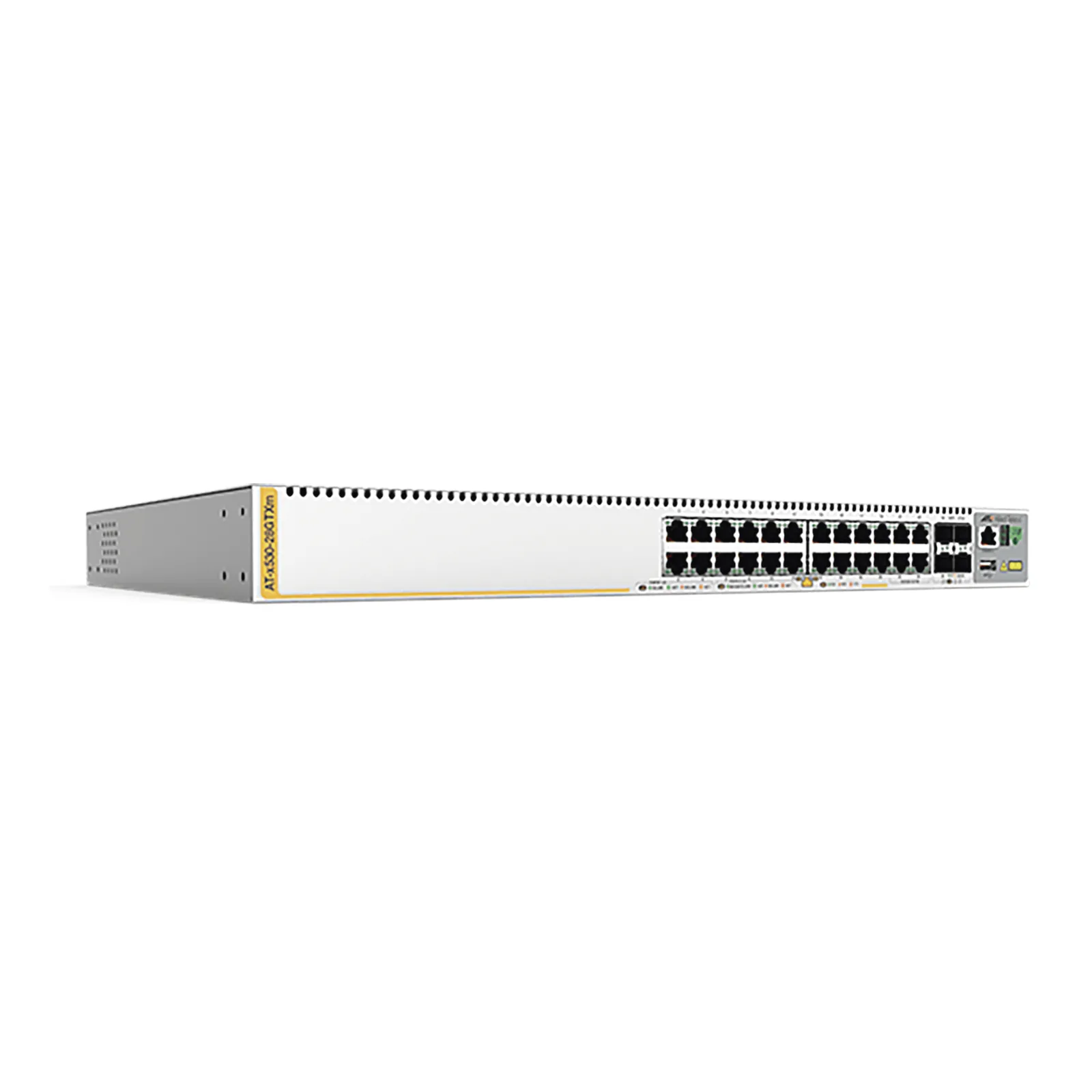Switch Stackeable Capa 3, 20 puertos 10/100/1000 Mbps + 4 x 100M/1G/2.5/5G-T + 4 puertos SFP+ 10 G, fuente redundante