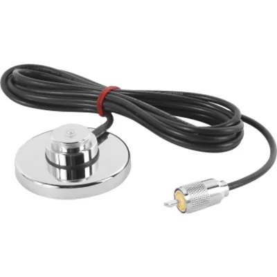 Montaje Magnético para Antenas de 3/4"(NMO), 3.5 m de Cable RG58U y Conector UHF (PL259) Macho.