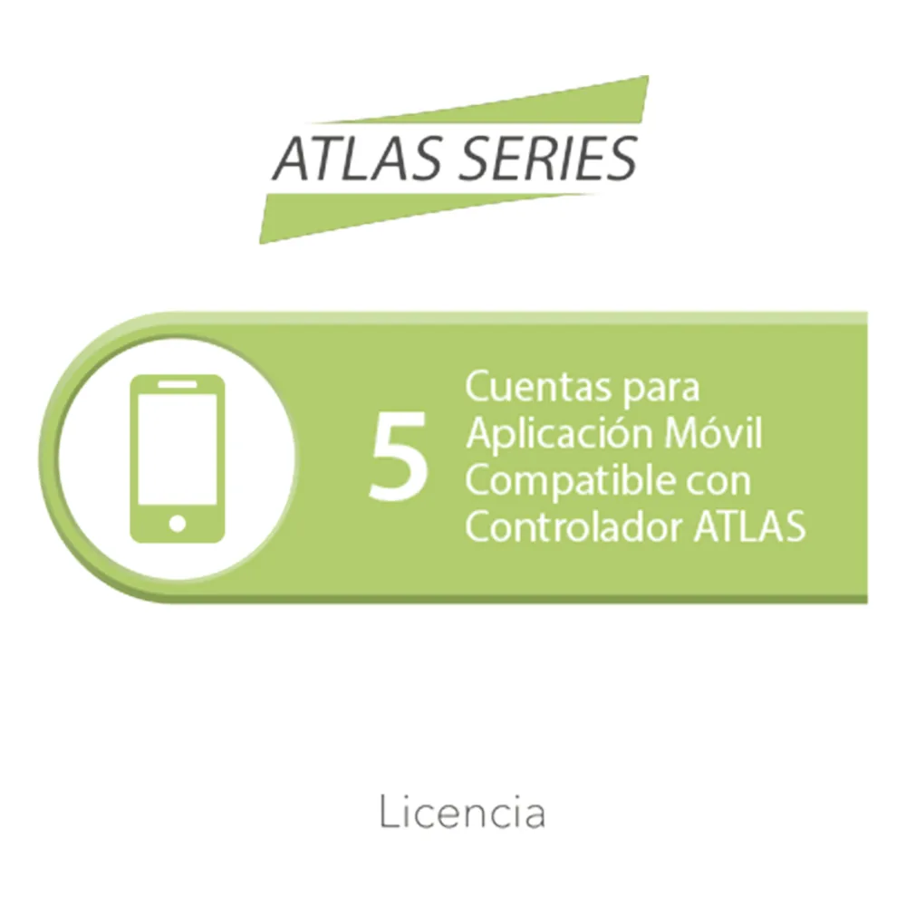 Licencia de 5 cuentas para aplicación Móvil compatible con controlador ATLAS