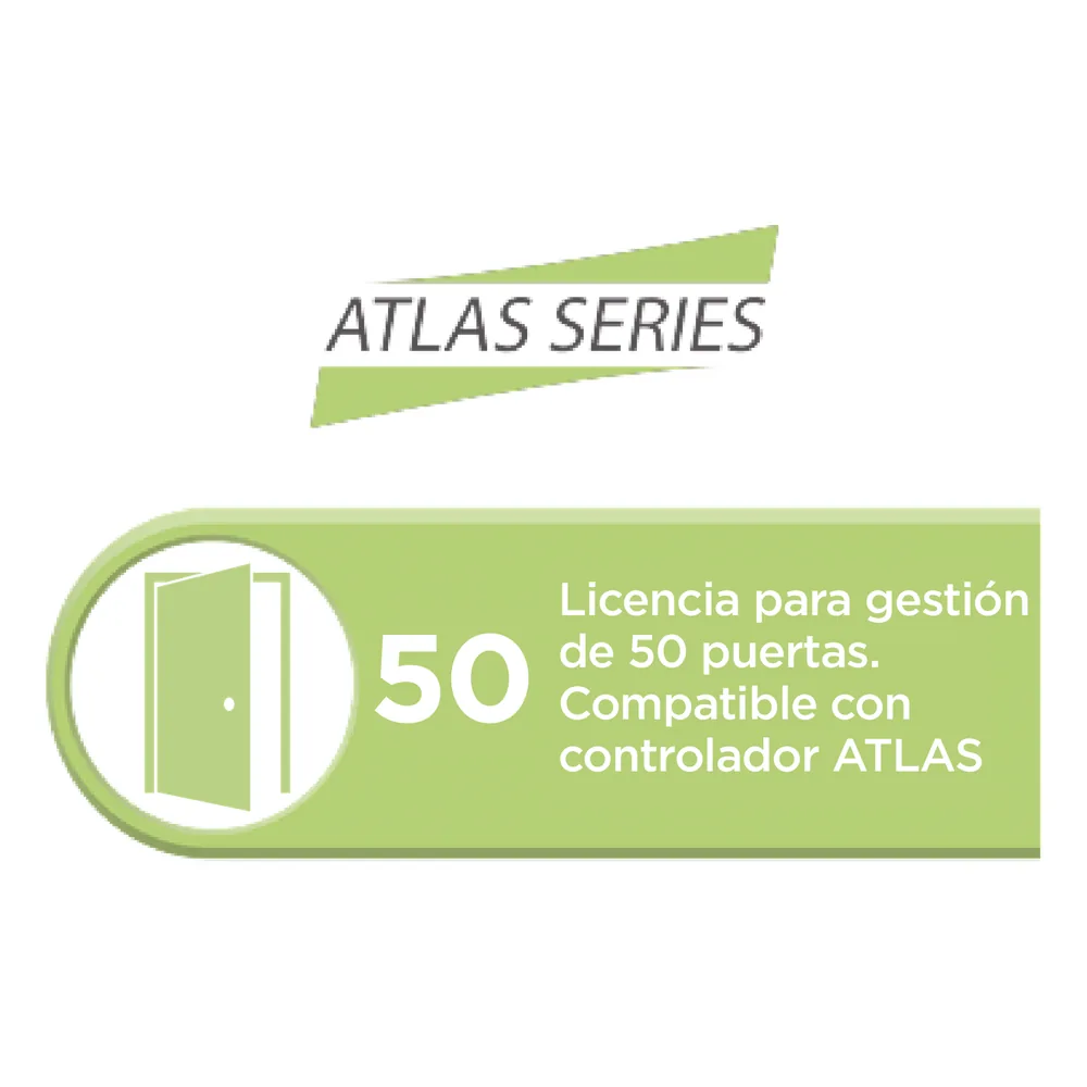 Licencia para 50 puertas compatible con controlador ATLAS