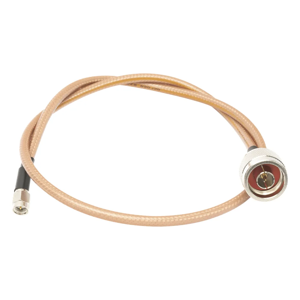 Cable de 60 cm tipo RG-142/U con conectores N Macho y SMA Macho (Hasta 8 GHz).