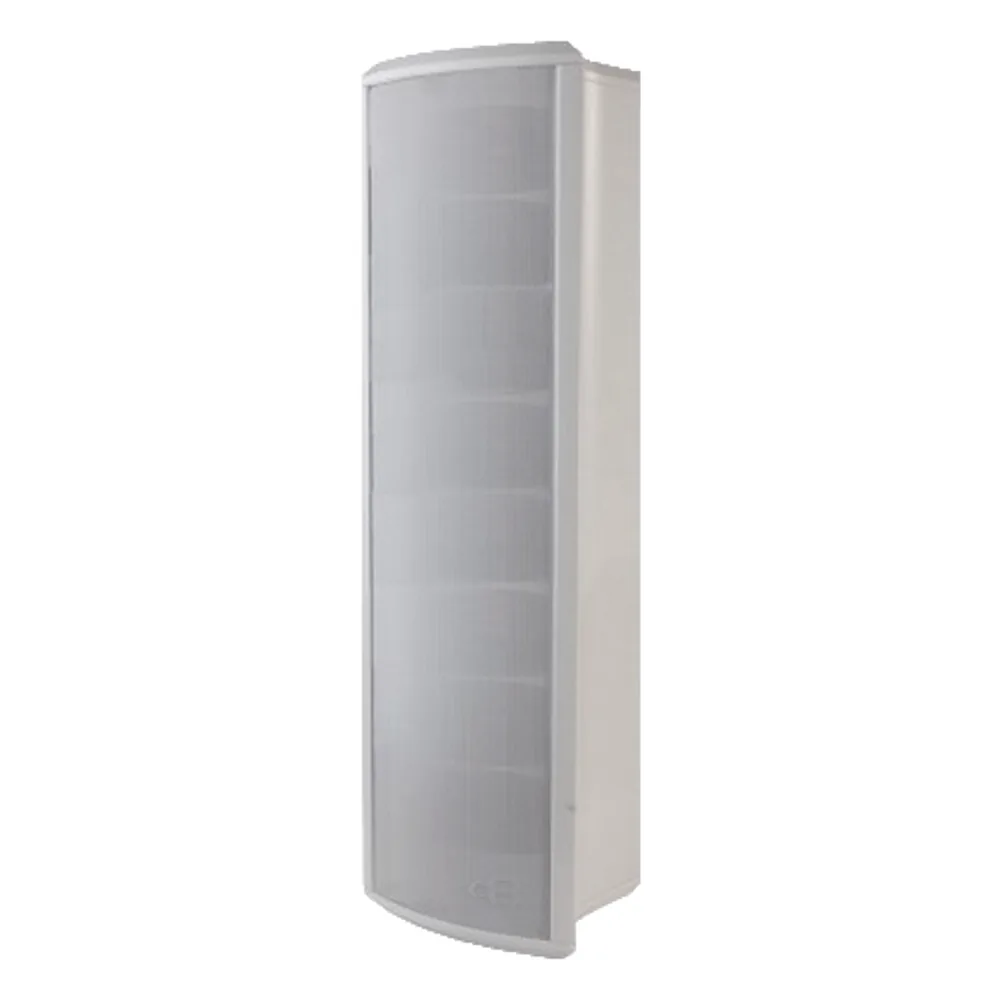 Altavoz de columna para exterior de 40 W, carcasa de aluminio, IP66, entradas de 70/100 V, configurable a 40, 20, 10 o 5 W