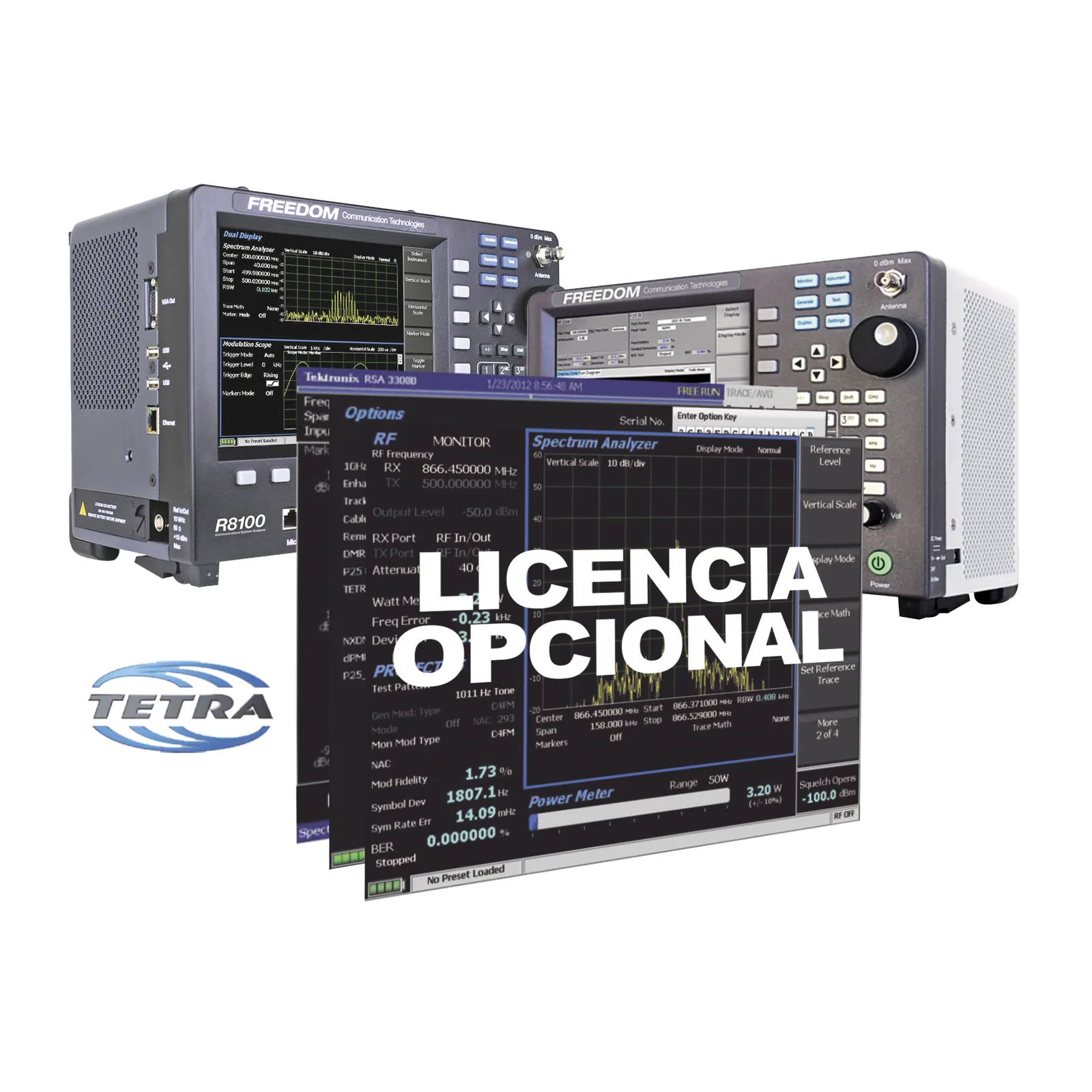 Opción de Software para Prueba en Estación Base TETRA T1 en R8000 /R8100.