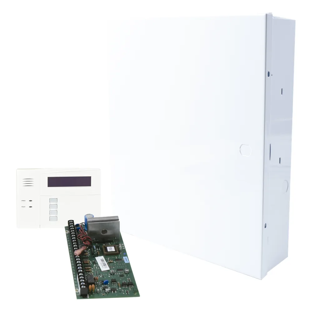 Panel de alarma de intrusión con teclado alfanumérico y receptor inalámbrico 6162RF integrado, hasta 48 zonas