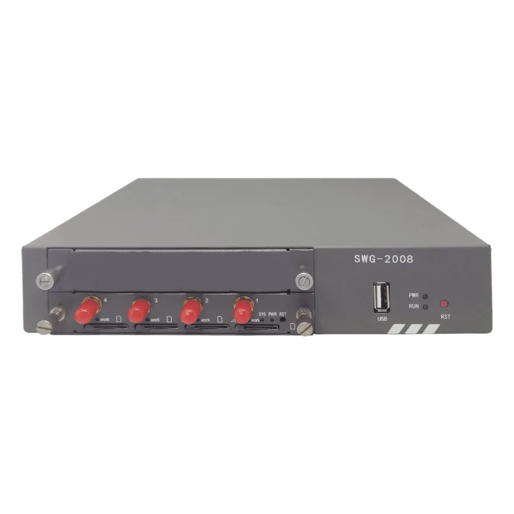Gateway GSM 3G, con 4 puertos para SIM y capacidad para hasta 8 SIM, compatible con Grandstream y 3CX, protocolo SIP e IAX2