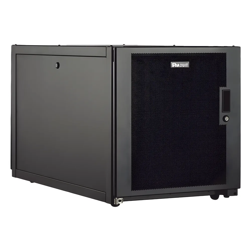 Gabinete Profesional de Telecomunicaciones, de Piso, 12 UR, 600 mm de Ancho y 1070 mm de Profundidad, Color Negro