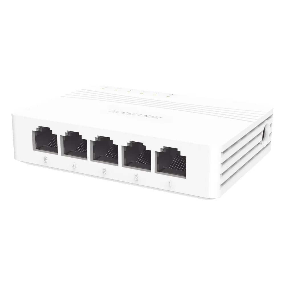 Switch Gigabit No Administrable de Escritorio con 5 puertos 10 / 100 / 1000 Mbps / Diseño Compacto y Estetico
