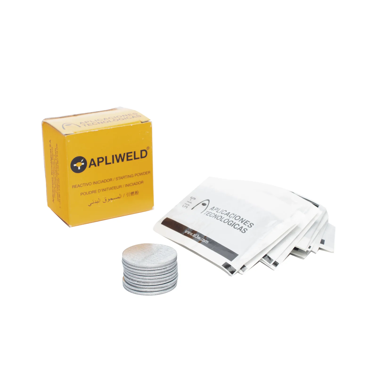 Tabletas de Soldadura Exotérmica ApliWeld-T / Compuesto Ø43 mm / 20 Piezas / Unión Molecular Permanente / Alta Conductividad