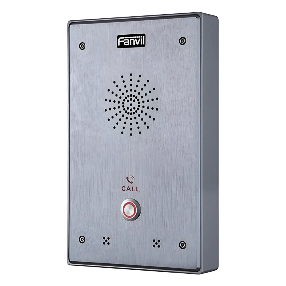 Intercomunicador IP, 2 líneas SIP, 2 relevadores con botón para llamada, anti-vandálico, IP65 e IK10, PoE