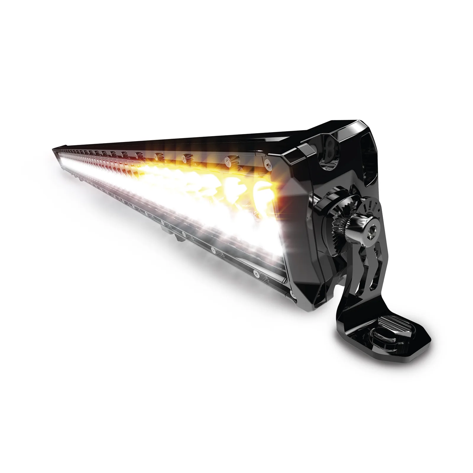 Barra de luz LED clara/ ambar, 12-24 Vcc, 12,600 lumenes, IP67
