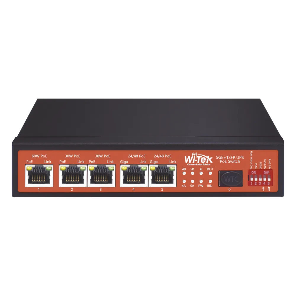 Controlador Solar de 5A con Switch PoE / 1 Puertos Gigabit PoE 802.3 bt / 2puertos PoE 802.3 af/at con 2 Puertos PoE Pasivo 24 Vcc / 1 Puerto SFP / No administrable