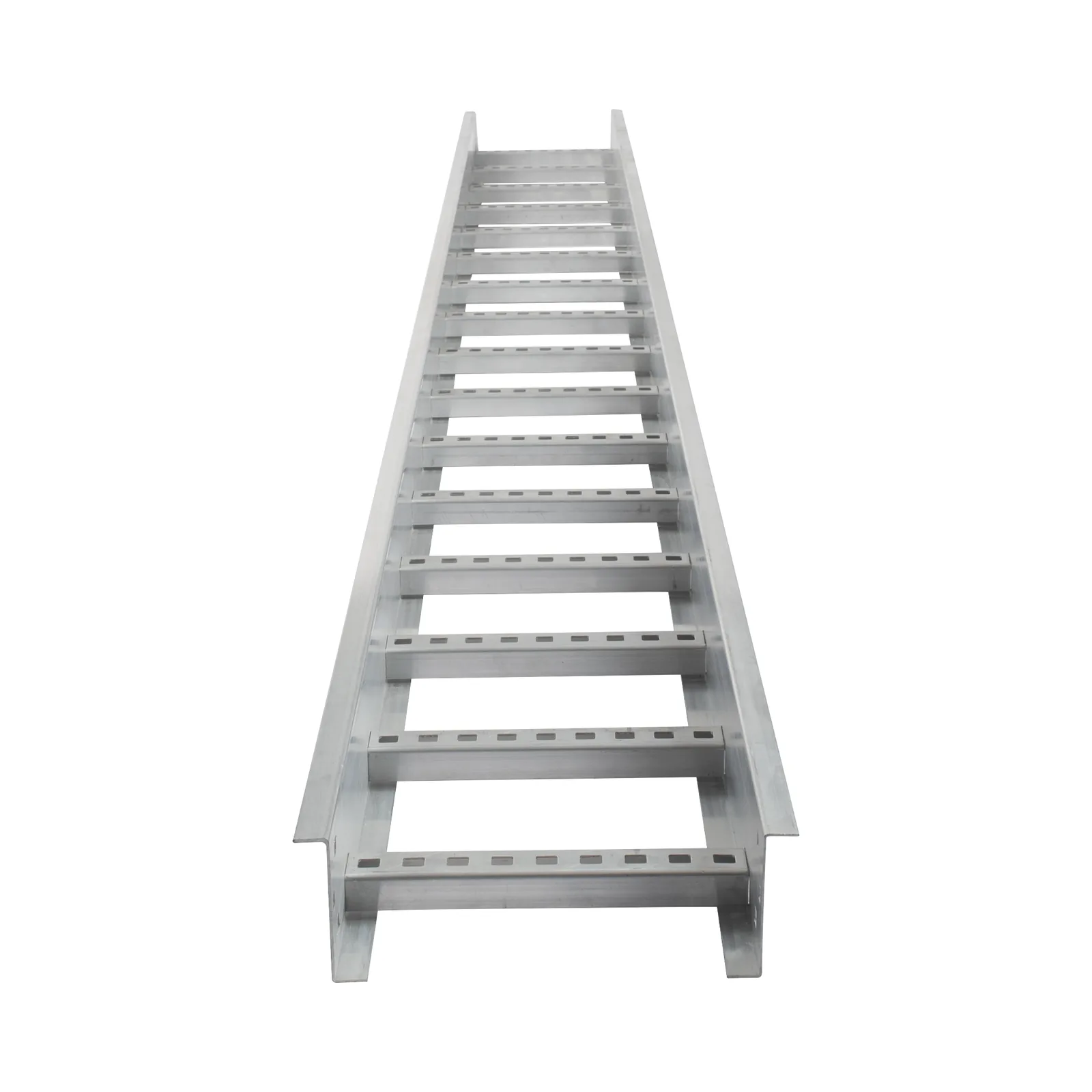 Escalera de Aluminio Portacables / Perfil Z / Peralte 3 1/4" /Paso 9" / Ancho 6" / 3.66 metros / Capacidad Máx. 137 Cables / Incluye Cople Union y Tornillería