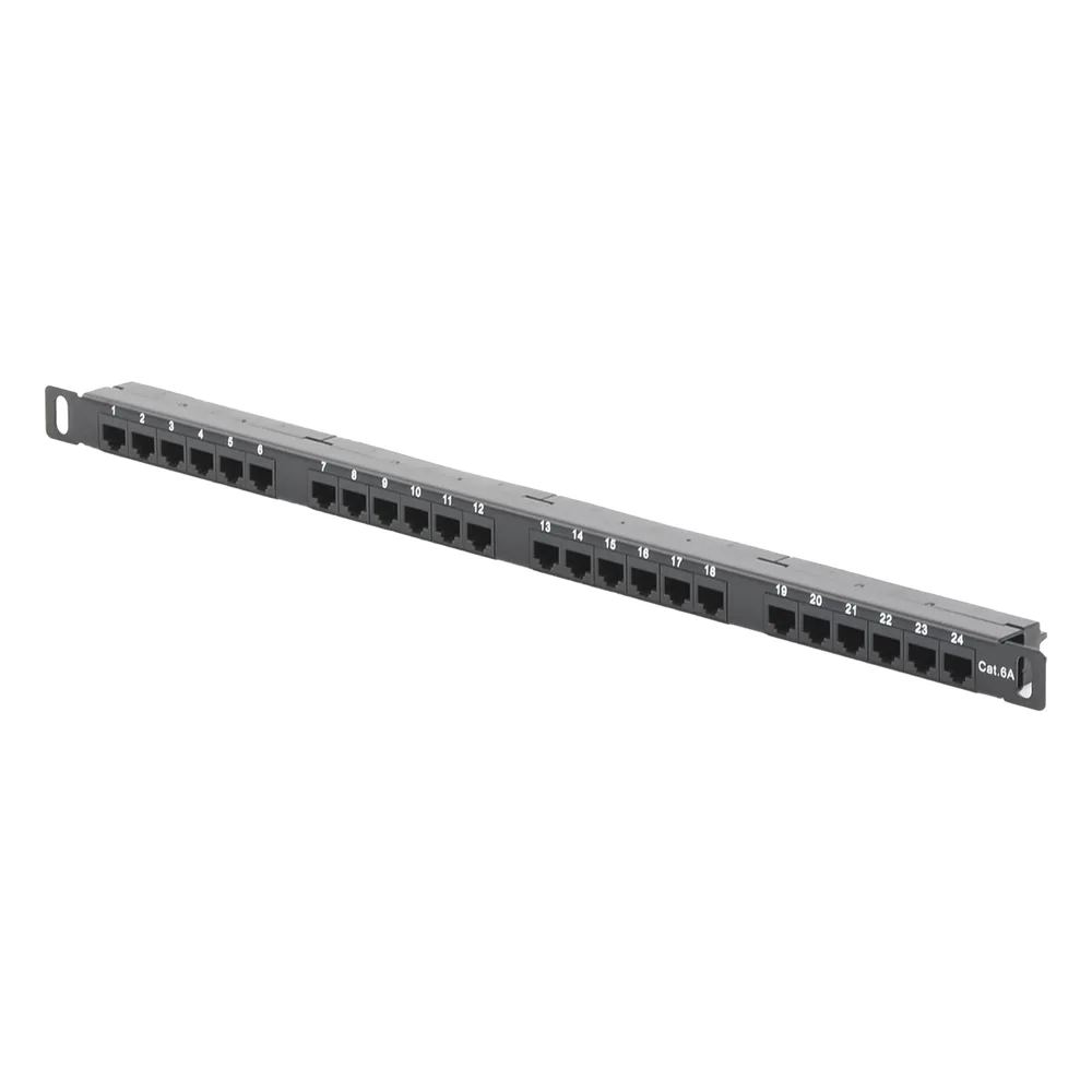 Panel de Parcheo de Impacto (110) sin Blindaje de 24 Puertos Cat6A