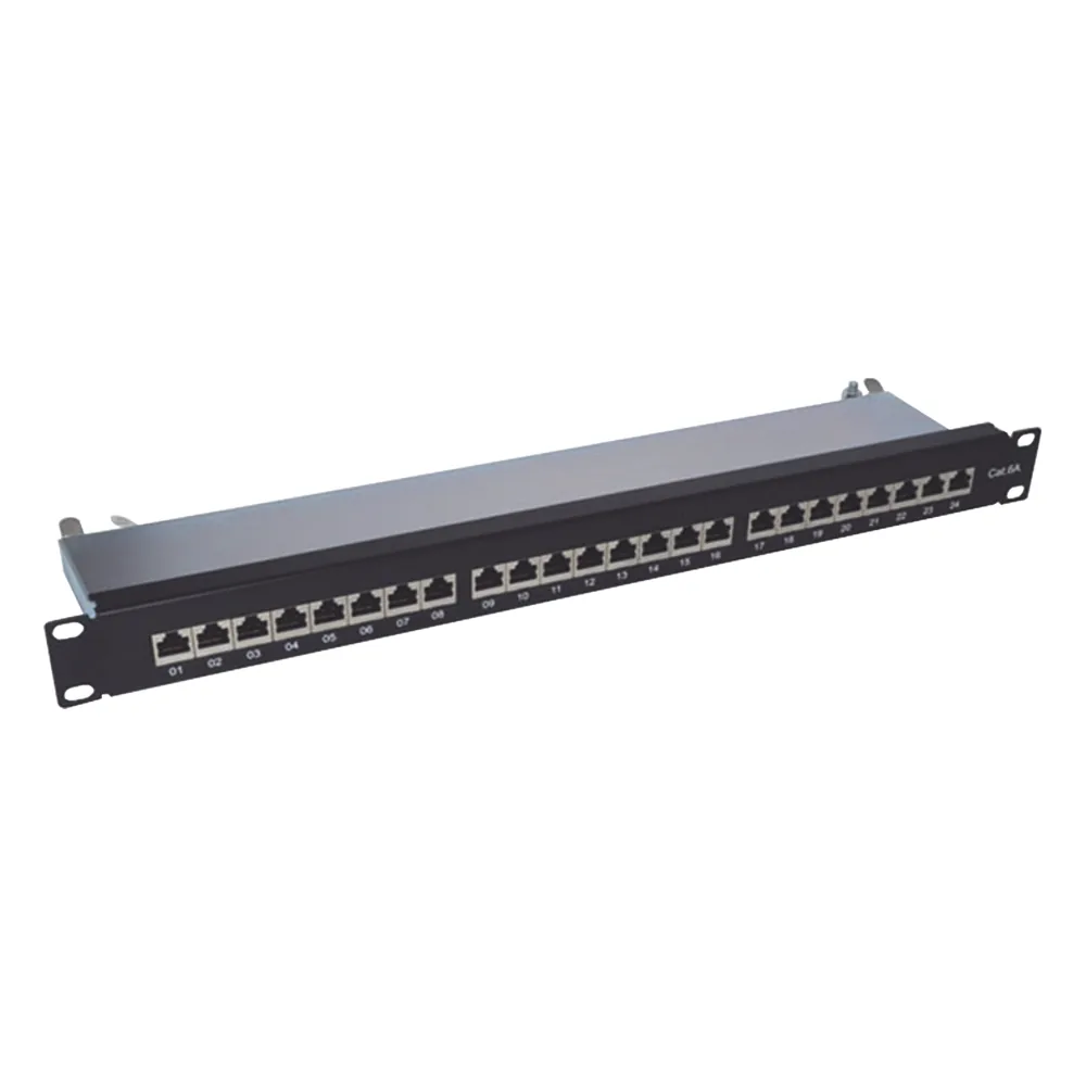 Panel de Parcheo de Impacto (110) Blindado de 24 Puertos Cat6A