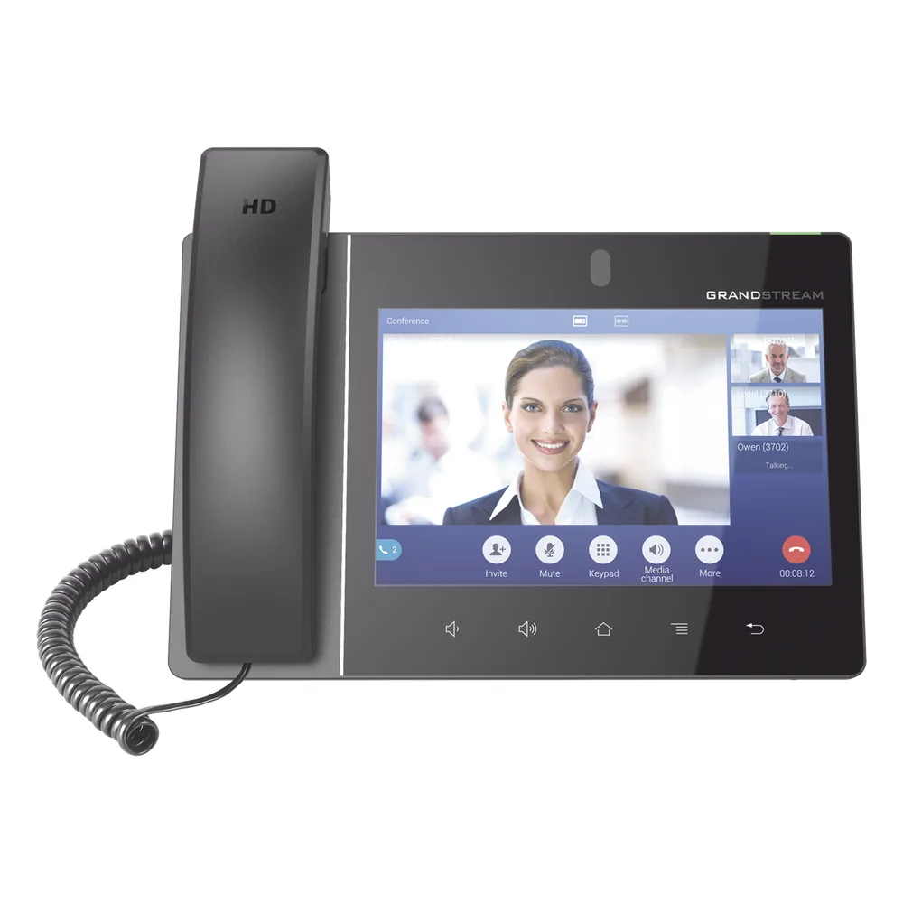 Video teléfono IP empresarial Android con pantalla táctil (1280x800) hasta 16 líneas y 16 cuentas SIP