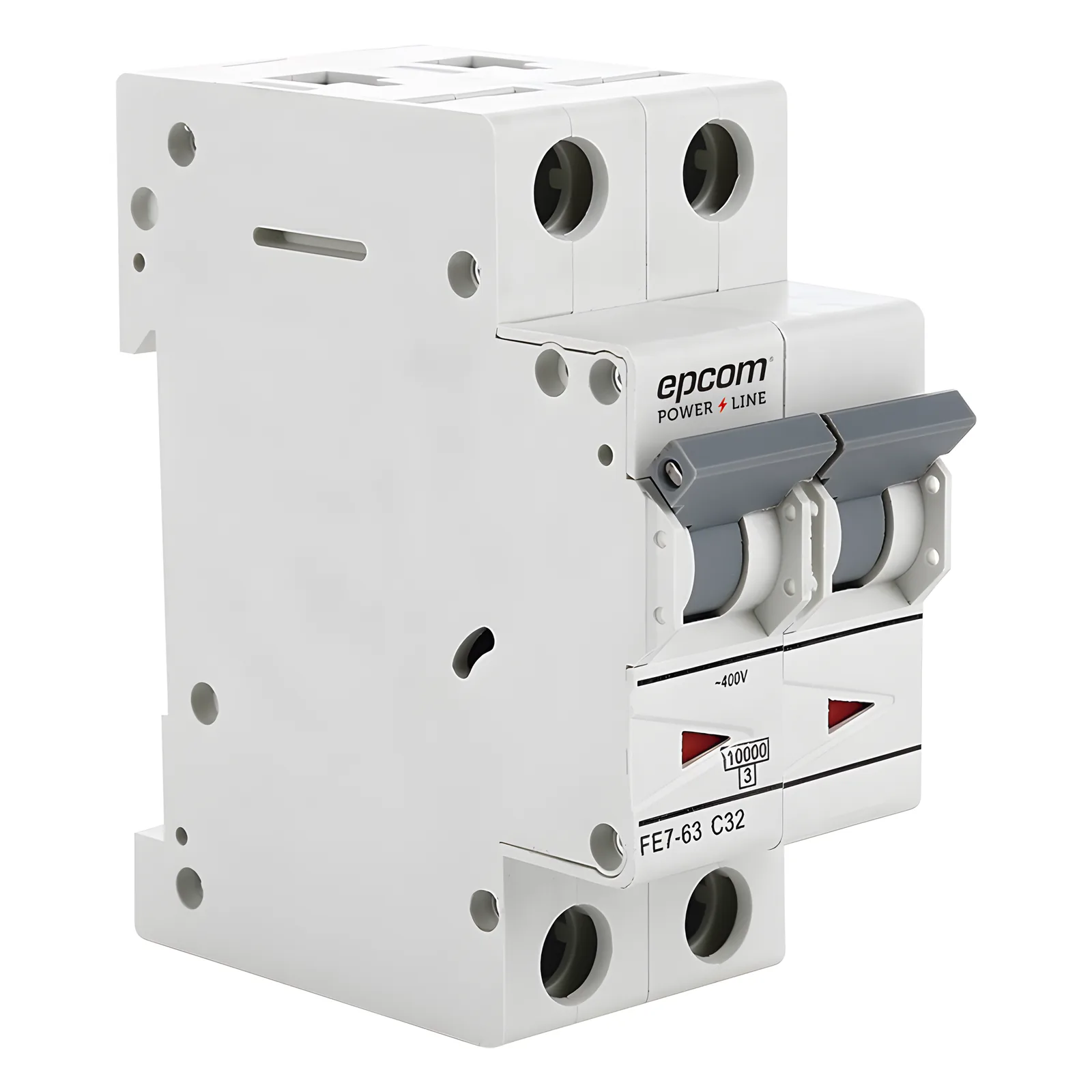 Protección Térmica/ Interruptor 2P, 32A, Corriente Alterna 400 V CA para Aplicación Fotovoltaica Montaje Riel DIN