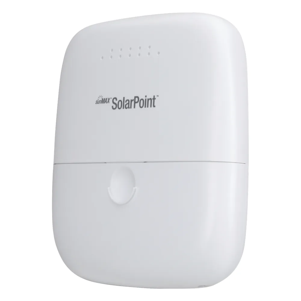 Controlador de carga MPPT SunMax Solar Point 24V 7A para exterior con switch PoE pasivo 24V integrado para alimentar equipos airMAX