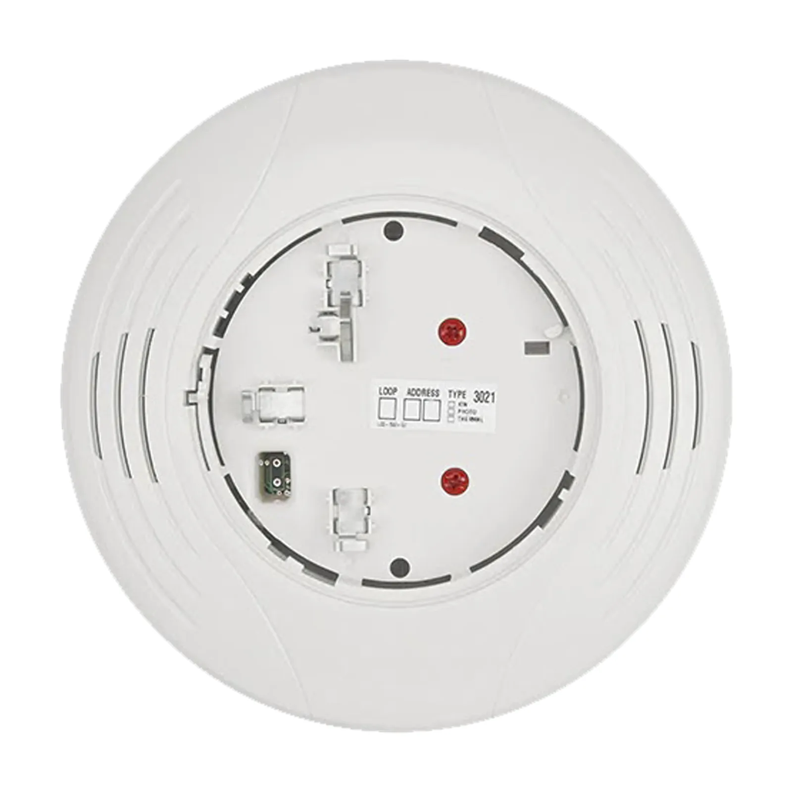 Base sonora inteligente direccionable para detector de humo, volumen y tono configurables desde el panel, color blanco