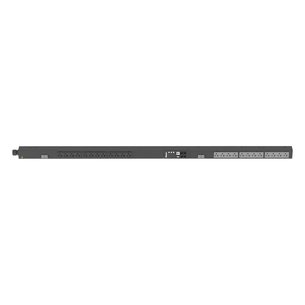 PDU Monitoreable (MI) para Distribución de Energía, Enchufe de Entrada NEMA L5-30P, Con 24 Salidas NEMA 5-20R, de Instalación Vertical, 120 Vca, 30 Amp