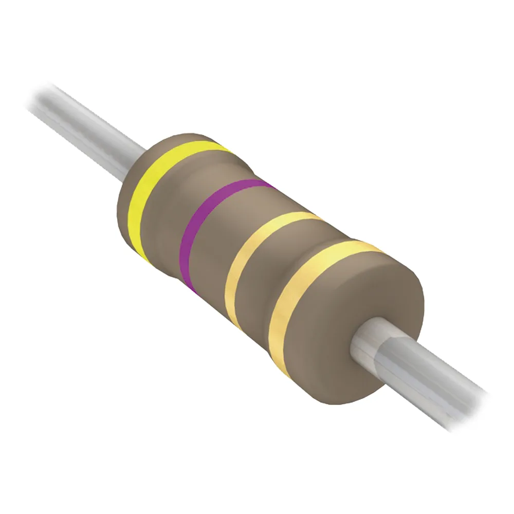 Resistencia Axial de Película de Carbón de 4.7 Ohm, 1/4 Watt, 5%