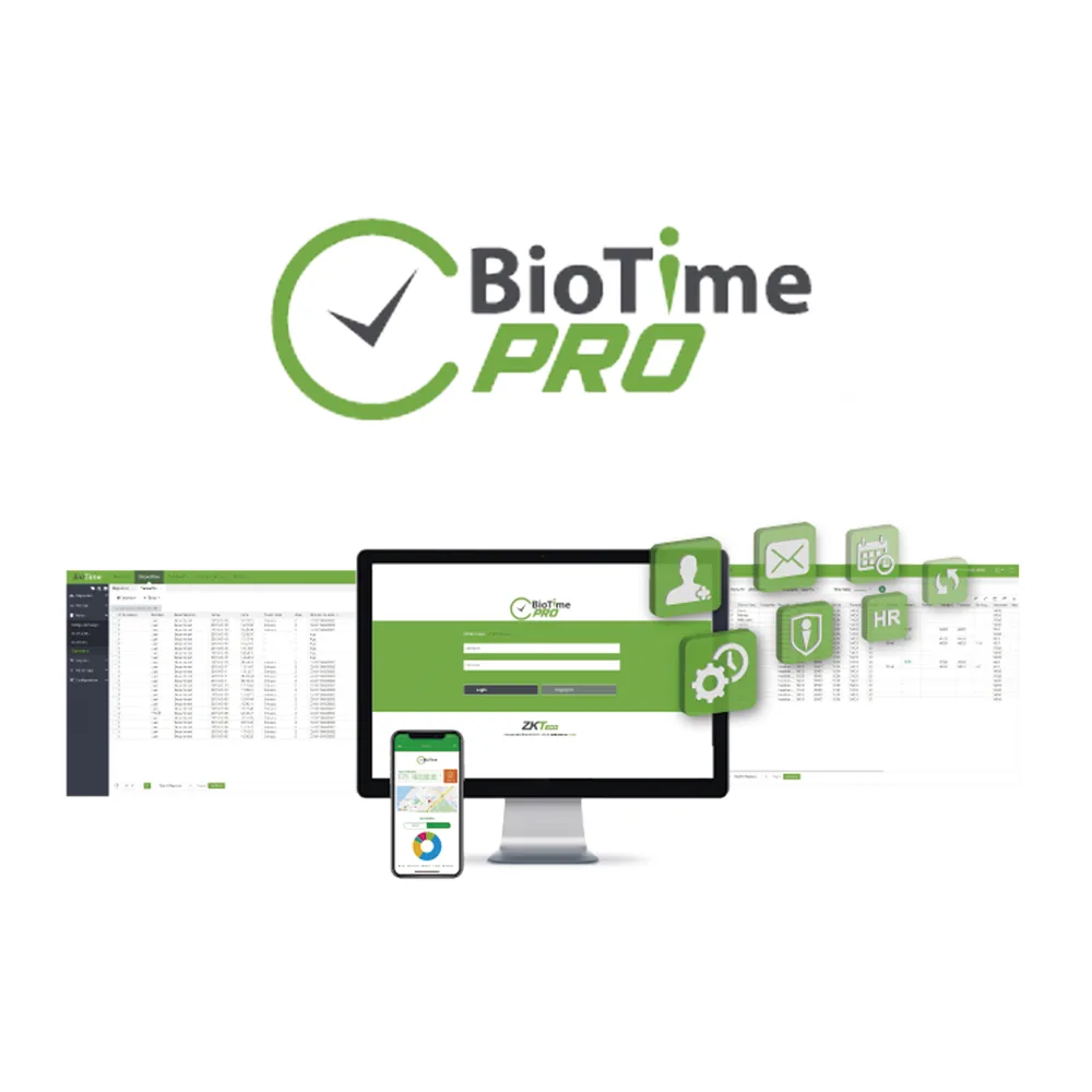 Software de Gestión Centralizada de Asistencia BIOTIMEPRO Licencia BUSINESS 150 dispositivos y 15 mil empleados