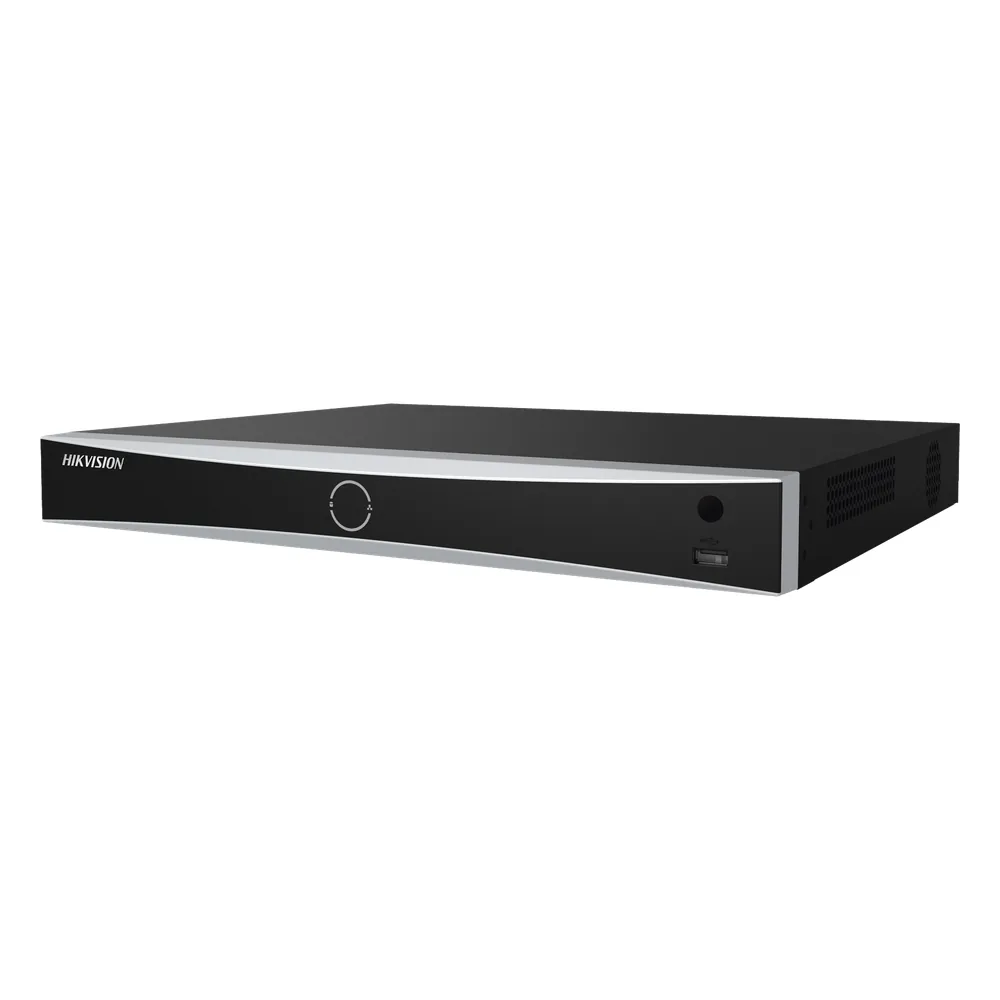 NVR 12 Megapixel (4K) / Reconocimiento Facial / 16 Canales IP / Base de Datos / Hasta 100,000 Fotografías / 16 Puertos PoE+ / 2 Bahías de Disco Duro / Switch PoE 300 mts / Bases de Datos / HDMI en 4K