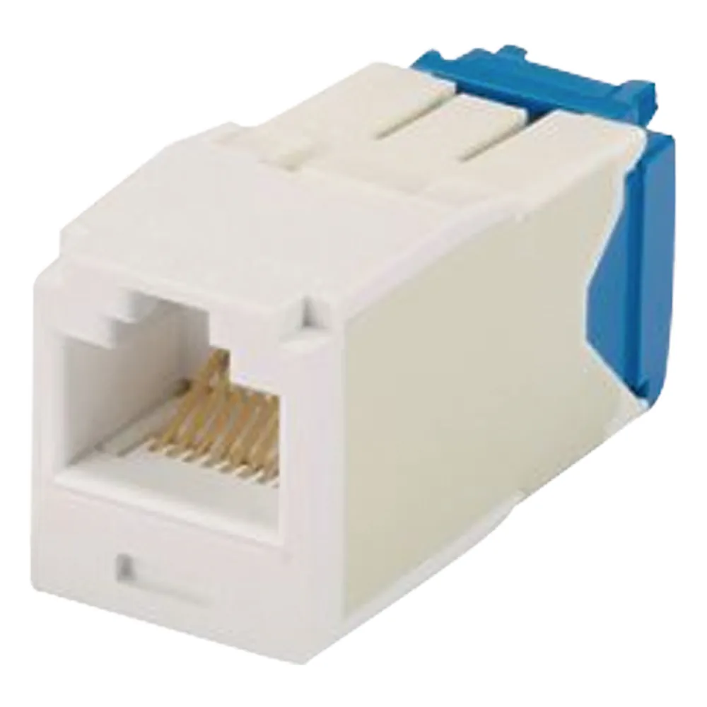 Conector Jack RJ45 Estilo TG, Mini-Com, Categoría 6A, de 8 Posiciones y 8 Cables, Color Marfil