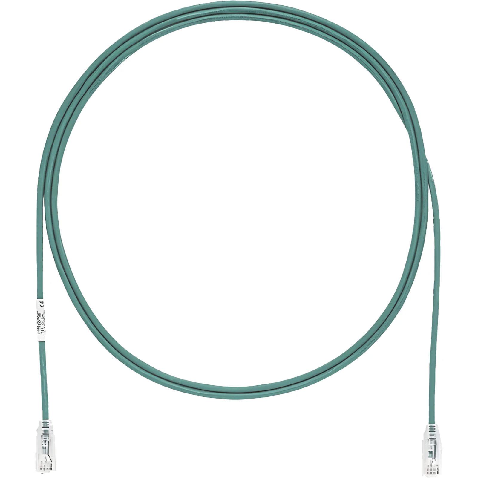 Cable de Parcheo TX6, UTP Cat6, Diámetro Reducido (28AWG), Color Verde, 15 ft.