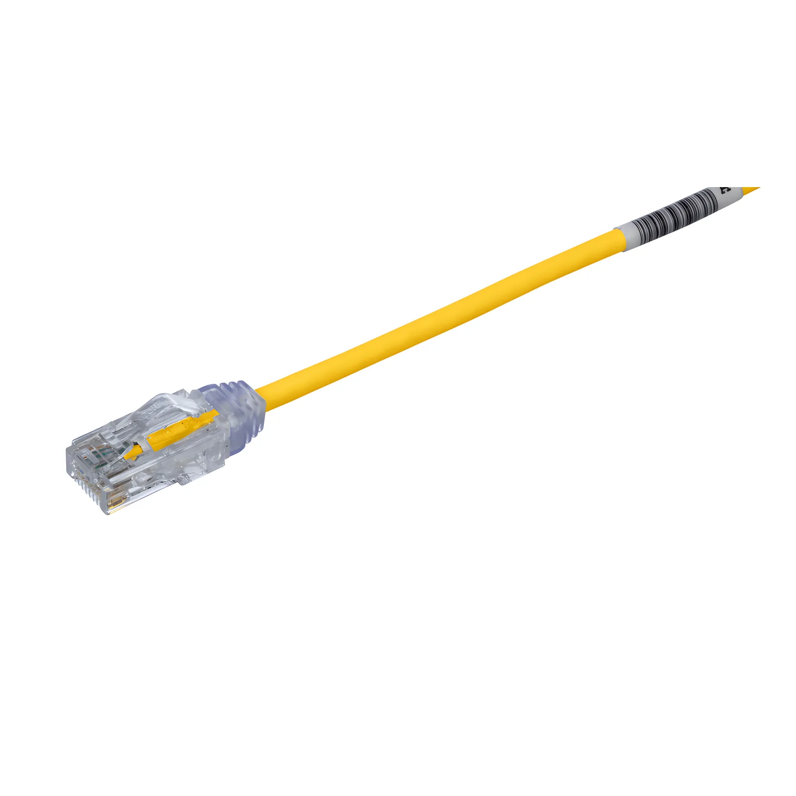 Cable de Parcheo TX6, UTP Cat6, Diámetro Reducido (28AWG), Color Amarillo, 4.57 Metros (15 Pies)