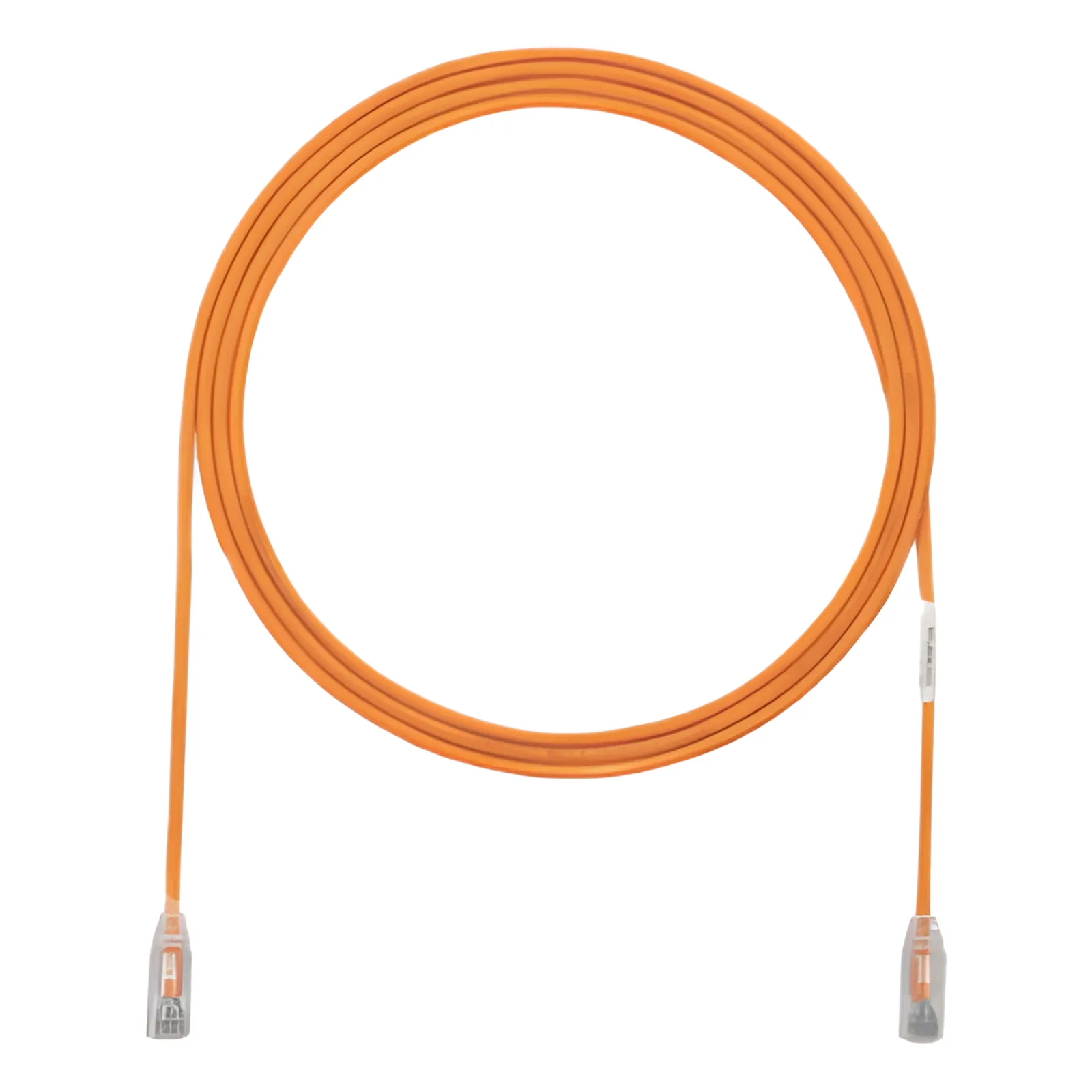 Cable de Parcheo TX6, UTP Cat6, Diámetro Reducido (28AWG), Color Naranja, 7.62 Metros (25 Pies)