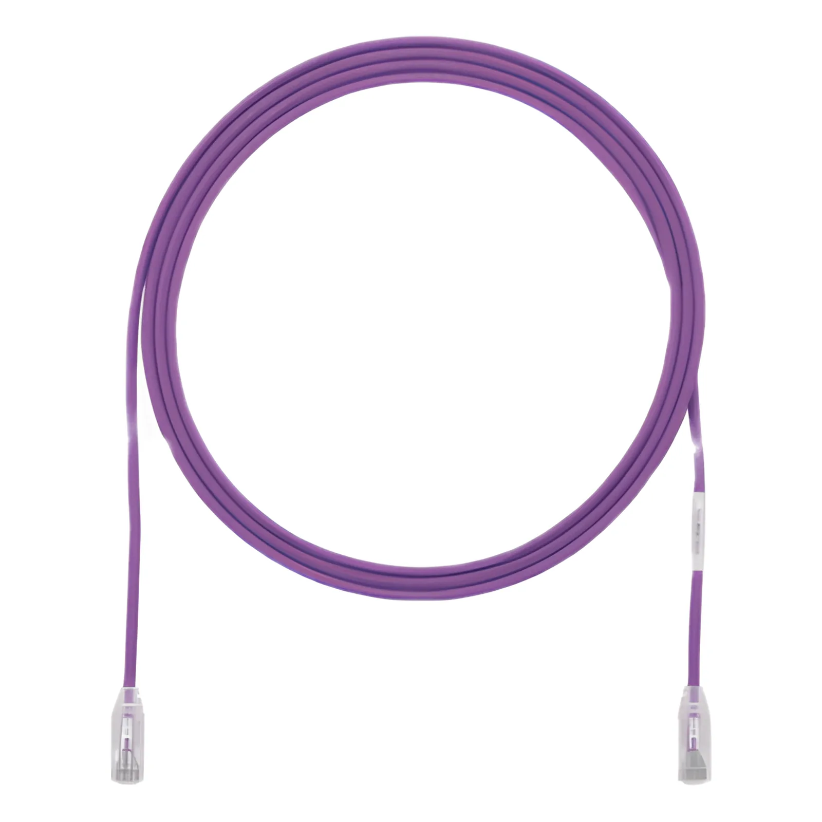 Cable de Parcheo TX6, UTP Cat6, Diámetro Reducido (28AWG), Color Violeta, 7.62 Metros (25 Pies)