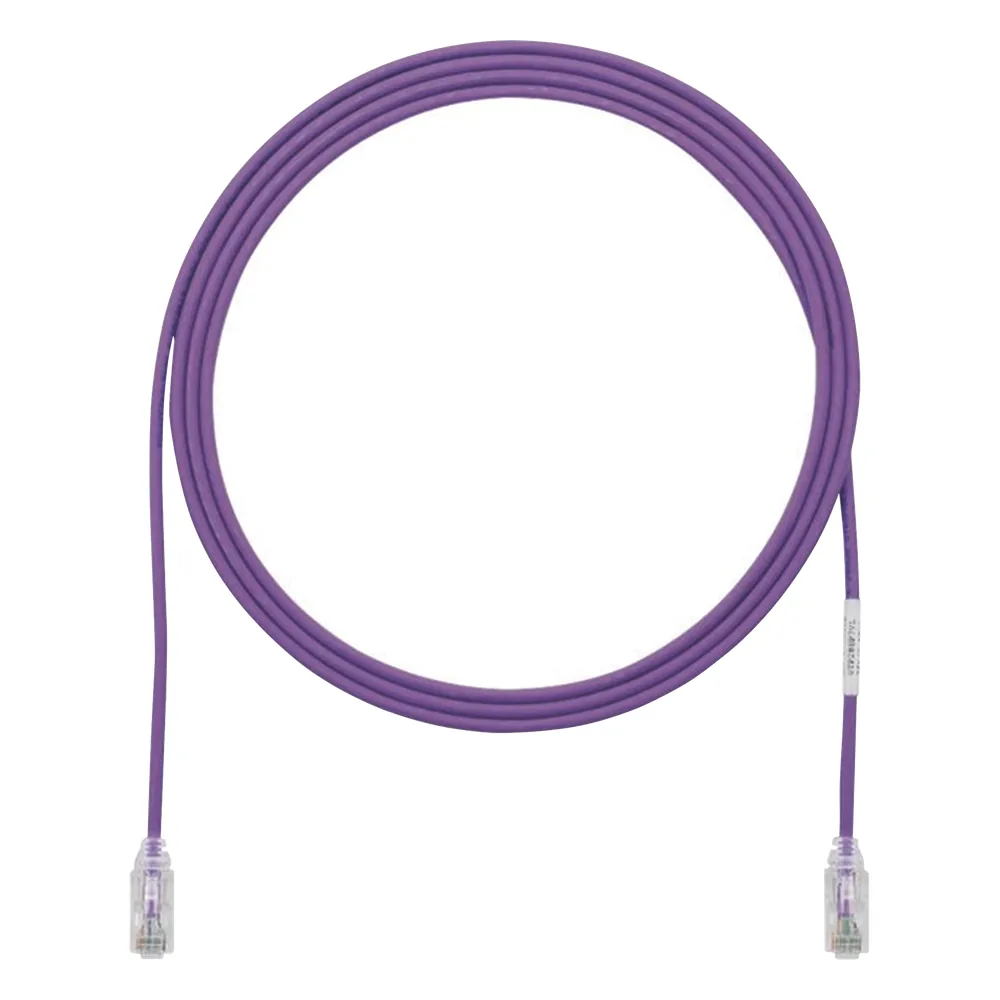 Cable de Parcheo TX6, UTP Cat6, Diámetro Reducido (28AWG), Color Violeta, 1.52 Metros (5 Pies)
