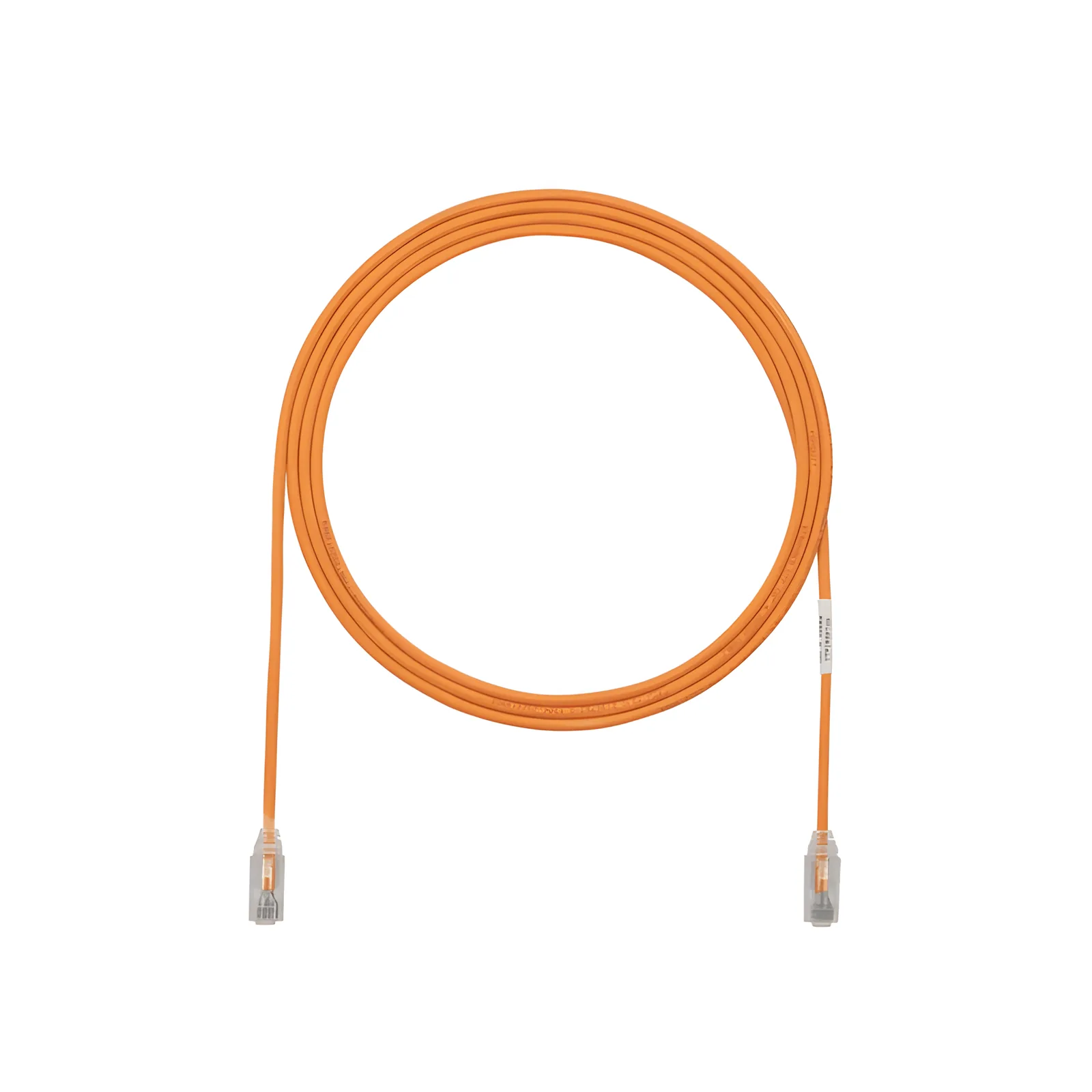 Cable de Parcheo TX6, UTP Cat6, Diámetro Reducido (28AWG), Color Naranja, 1.83 Metros (6 Pies)