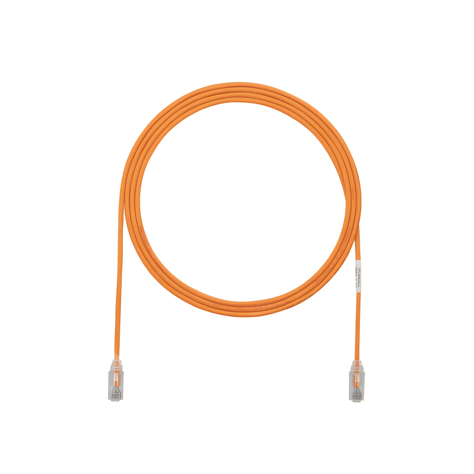 Cable de Parcheo TX6, UTP Cat6, Diámetro Reducido (28AWG), Color Naranja, 20.2 cm (8 Pulgadas)