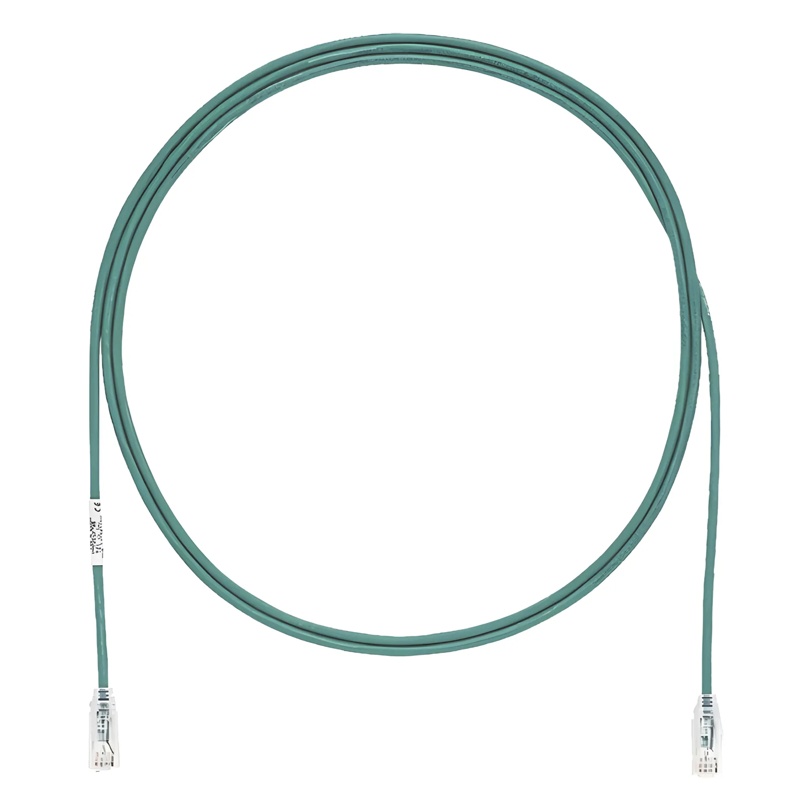 Cable de Parcheo TX6, UTP Cat6, Diámetro Reducido (28AWG), Color Verde, 2.74 Metros (9 Pies)