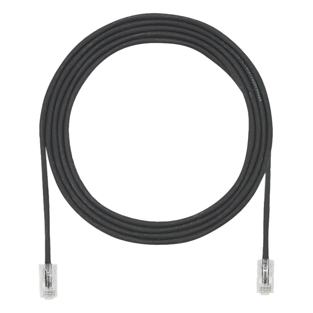 Cable de Parcheo UTP Cat6A, CM/LSZH, Diámetro Reducido (28AWG), Color Negro, 3.66 Metros (12 Pies)