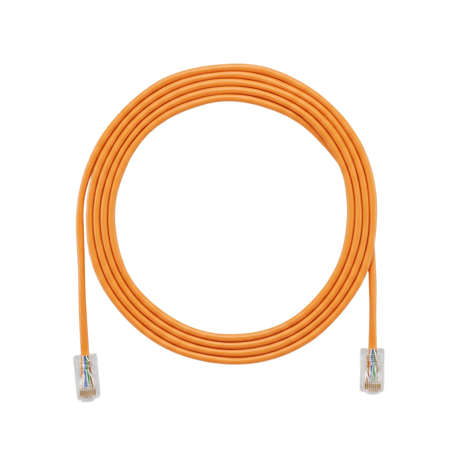 Cable de Parcheo UTP Cat6A, CM/LSZH, Diámetro Reducido (28AWG), Color Naranja, 6.1 Metros (20 Pies)