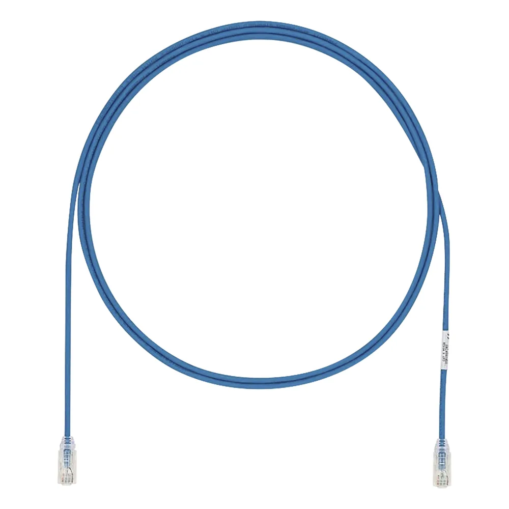 Cable de Parcheo UTP Cat6A, CM/LSZH, Diámetro Reducido (28AWG), Color Azul, 7.92 Metros (26 Pies)
