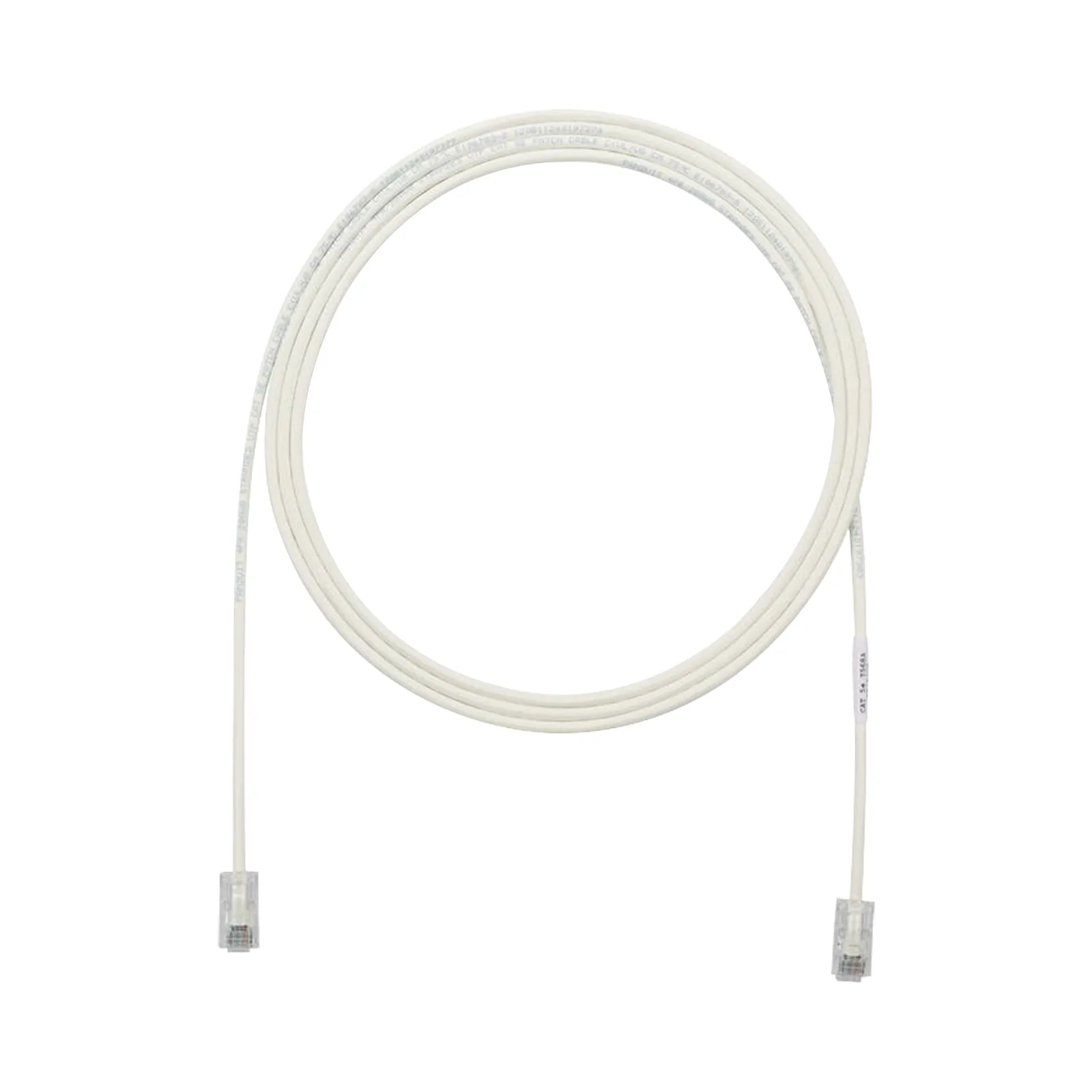 Cable de Parcheo UTP Cat6A, CM/LSZH, Diámetro Reducido (28AWG), Color Blanco Mate, 1.22 Metros (4 Pies)