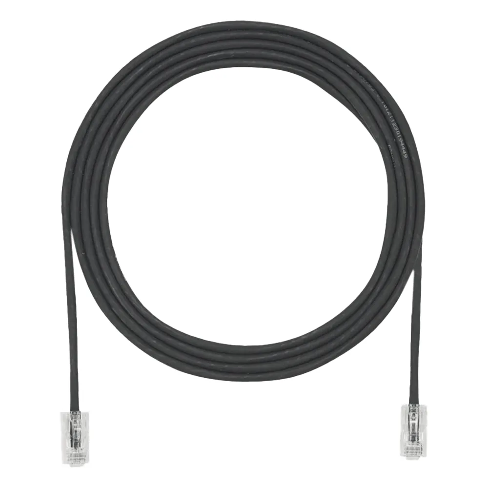 Cable de Parcheo UTP Cat6A, CM/LSZH, Diámetro Reducido (28AWG), Color Negro, 4 ft.